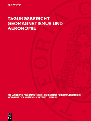 cover image of Tagungsbericht Geomagnetismus und Aeronomie